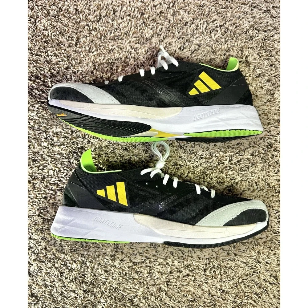 Adidas Adizero Adios 7 Black Yellow Solar Green 2022 Shoes GY8409 Men's Size 9